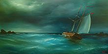Between The Reefs - oil, canvas