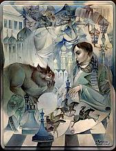 Master And Margarita - a box, Fedoskino lacquer painting technique