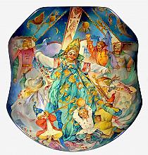 The Princess-Frog - a box, Fedoskino lacquer painting technique