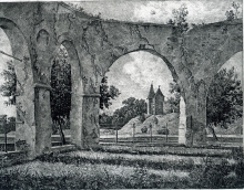 Novgorod. Yaroslavs Court - paper, etching