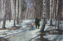 Spring Landscape - oil, canvas