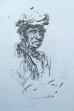 People At the Train Station - paper, pencil