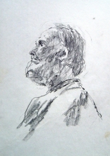 People At The Train Station - paper, pencil