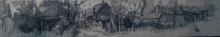 Old Street - canvas, sepia