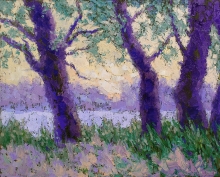 Quite Morning At The River - oil, canvas