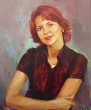 Portrait Of A Woman - oil, canvas