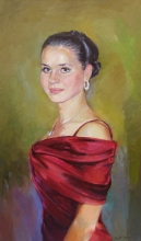 Portrait Of Masha - oil, canvas
