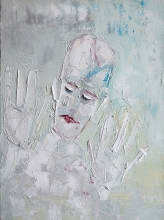 White Clown - oil, canvas on the frame