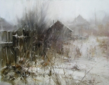 First Snow - oil, canvas