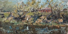 The Lopan River, Kharkov -  oil, canvas
