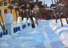Winter Park - oil, canvas