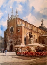 Roman Catholic Church - watercolors, paper