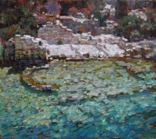 Ancient City - oil, cardboard