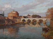The Castle Of Saint-Angelo - oil, canvas