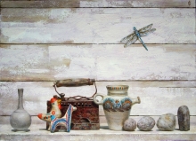 Iron And Dragonfly - tempera, canvas
