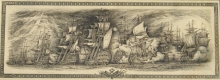 Battle Of Chesma - paper, ink
