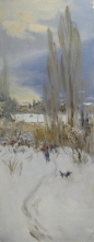 Winter Walk - oil, canvas