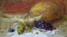Still Life With The Melon - oil, canvas