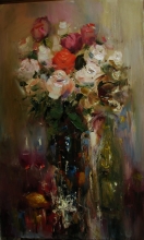 Roses - oil, canvas
