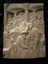 Judgement Day - pear tree, high relief