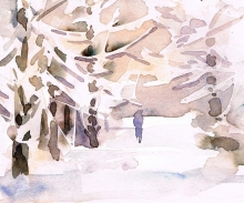 Winter - watercolor, paper