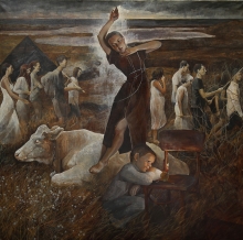 Procession - oil, canvas