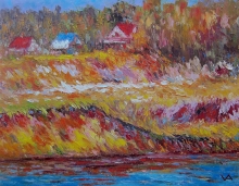 Spring. Naputnovo - oil, cardboard