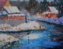 Spring Sketch - oil, cardboard