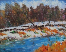Spring - oil, canvason cardboard