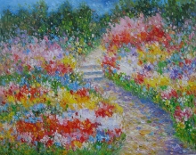 In The Park - oil, canvas on cardboard
