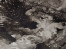 Dream 5 - watercolor, ink, paper