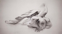 Enervated - charcoal, canvas