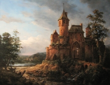 Castle - oil, canvas
