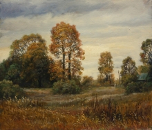 October In Goryashino - oil, canvas