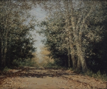Poplar Tree Alley - oil, canvas