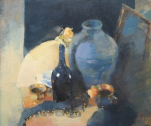 Spanish Still Life - oil, canvas on cardboard