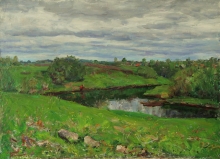 Gray Day - oil, canvas
