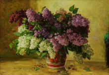 Lilac - oil, cardboard