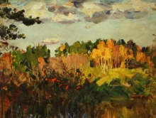 Autumn Colors - oil, cardboard