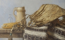 Still Life With A Waterskin - oil, canvas