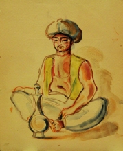 Turk - mixed technique, paper
