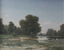 At The River - oil, canvas