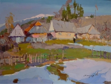 In Ones Own Yard - oil, canvas