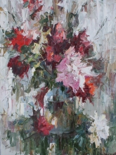 Peonies - oil, canvas