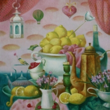 Lemon Tea - oil, canvas