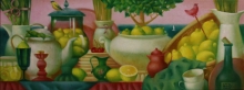 Still Life With Lemons - oil, canvas