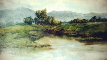 At The Foot Of The Urals - oil, cardboard