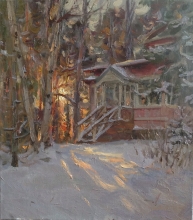 March. Evening- oil, canvas