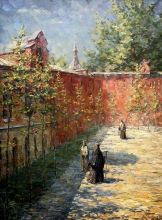 Monastery Midday - oil, canvas