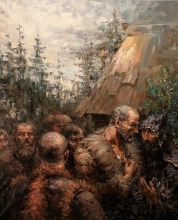 Repentance Of Russian Robber Opta And His Band - oil, canvas